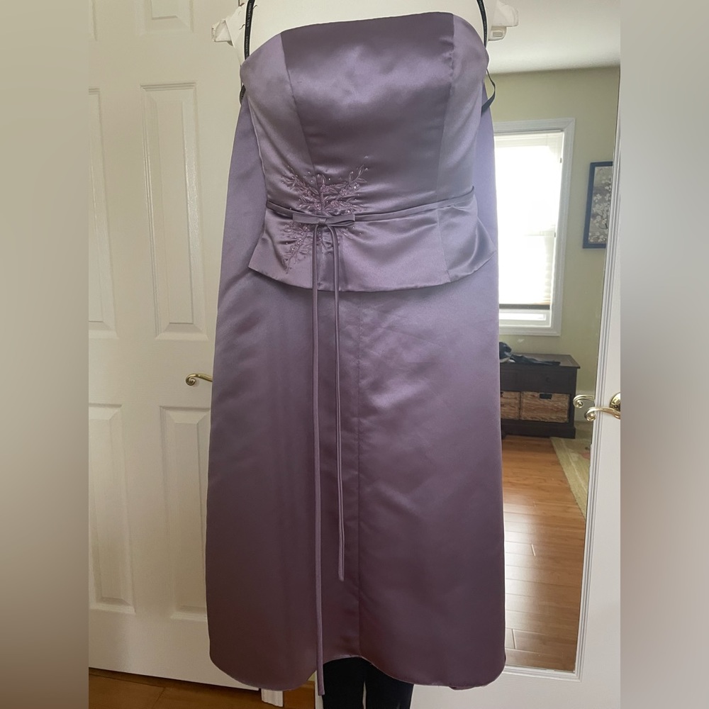 Bill Levkoff purple two piece wedding set